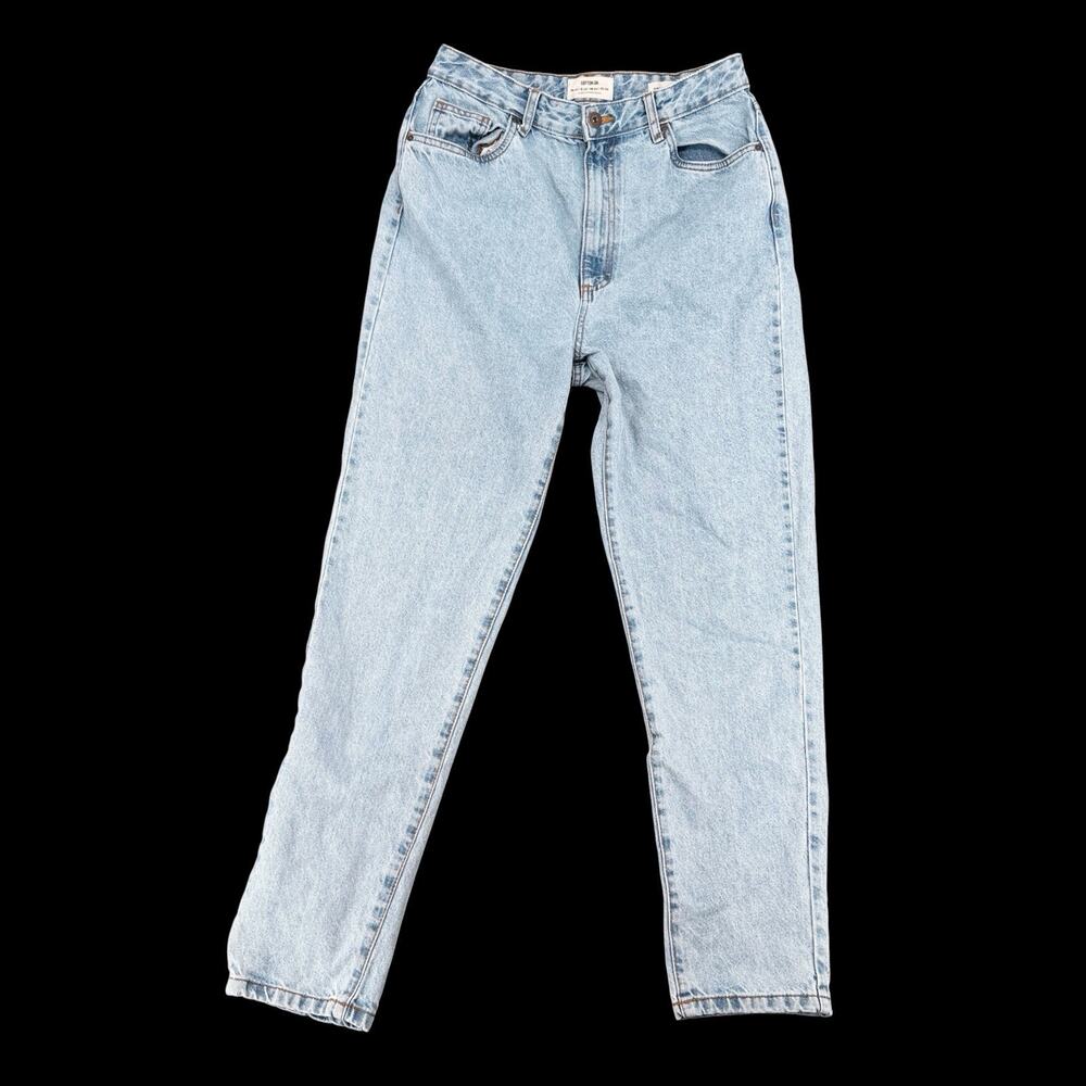 Cotton On Original Mom Jeans Womens Sz 6 Light Wash High Rise Straight Leg Y2K